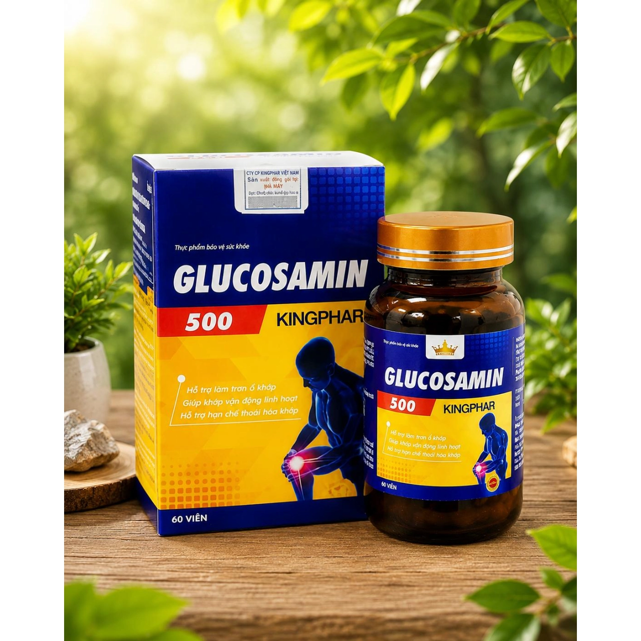 Thực phẩm bảo vệ sức khỏe hỗ trợ khớp Glucosamin 500 Kingphar